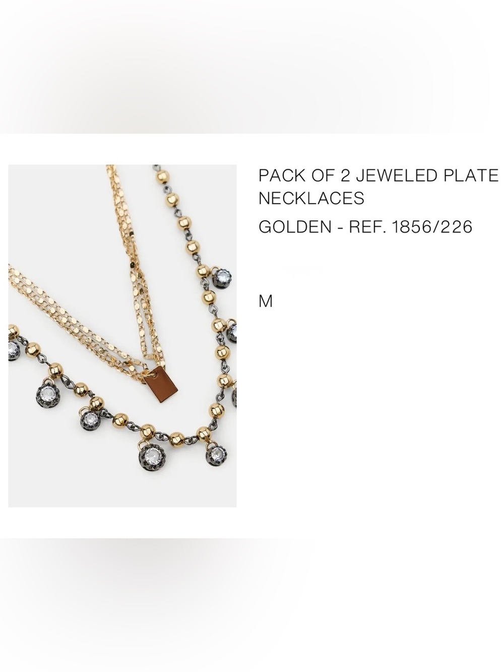 Zara Gold-Tone Layered Jeweled Necklace Set - Picture 3 of 3